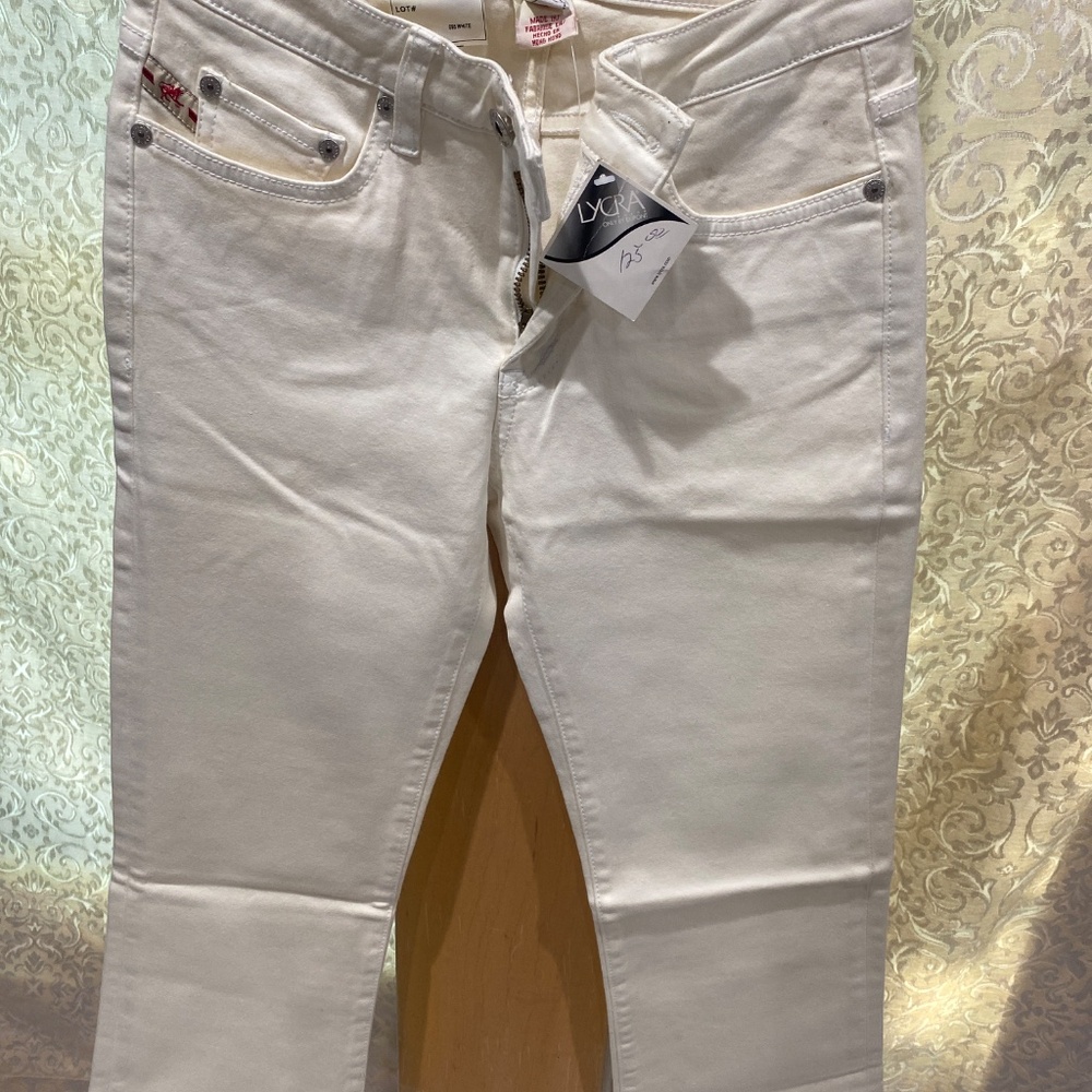 Parasuco Denim Cult Vintage White Capri Pants Sz 26